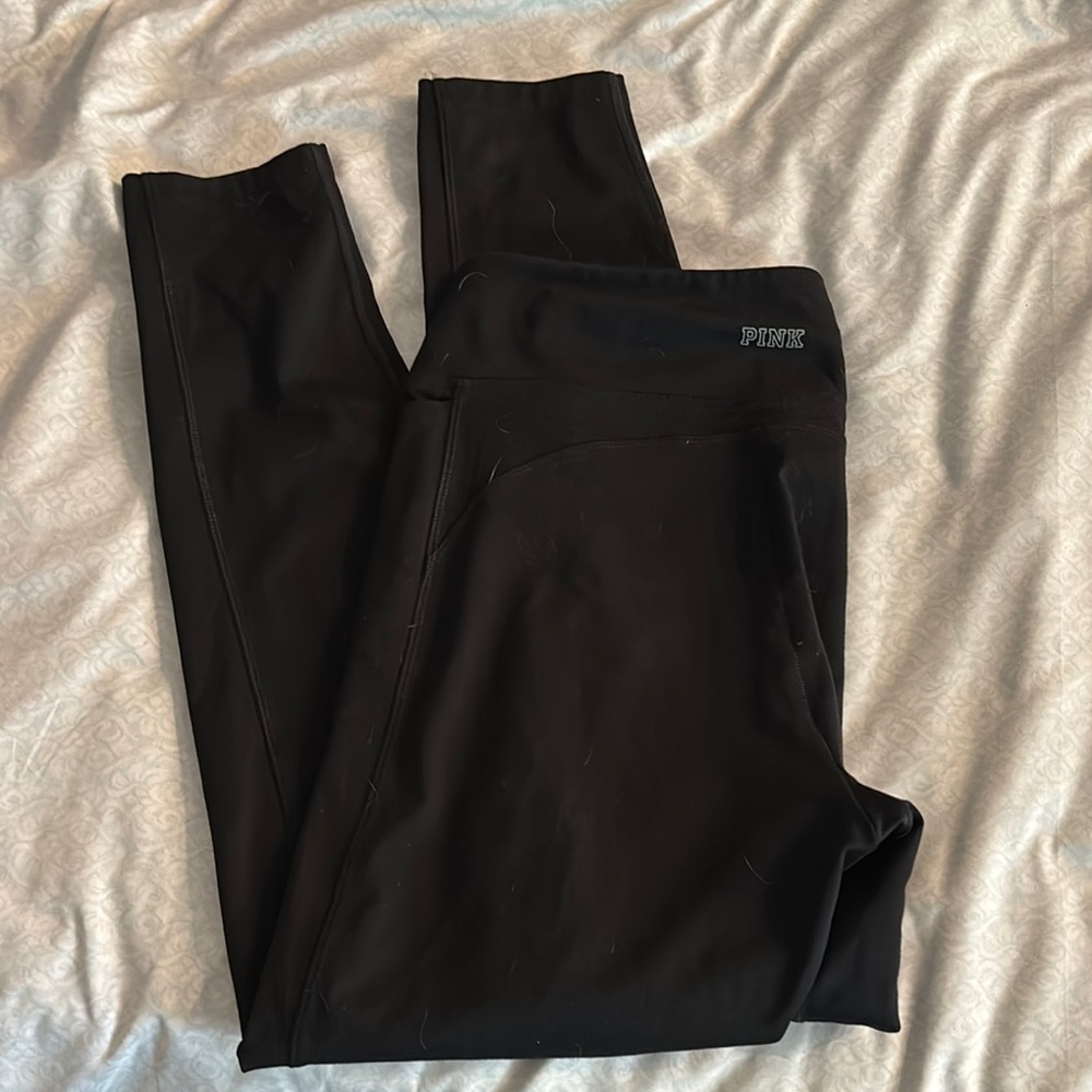 PINK Victoria's Secret Cozy Black Leggings
